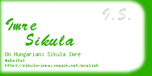imre sikula business card